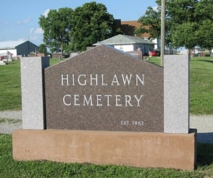 cemetery sign monument 